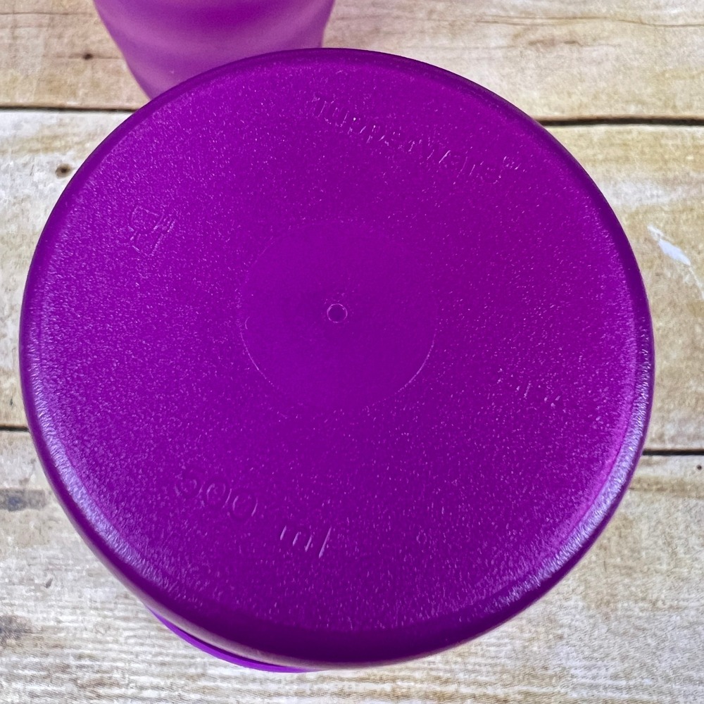 Tupperware Impressions Tumblers 16-oz Set of 4 with Dripless Seals Purple NEW - Picture 8 of 8